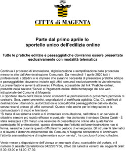 Parte dal primo aprile lo Sportello Unico dell’Edilizia online