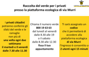 Raccolta del verde per i privati cittadini presso la piattaforma ecologica di via Murri