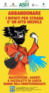Parte la campagna di sensibilizzazione contro l’abbandono di mascherine e guanti monouso realizzata da ASM e dagli studenti dell’Enac Lombardia  C.F.P. Canossa di Magenta