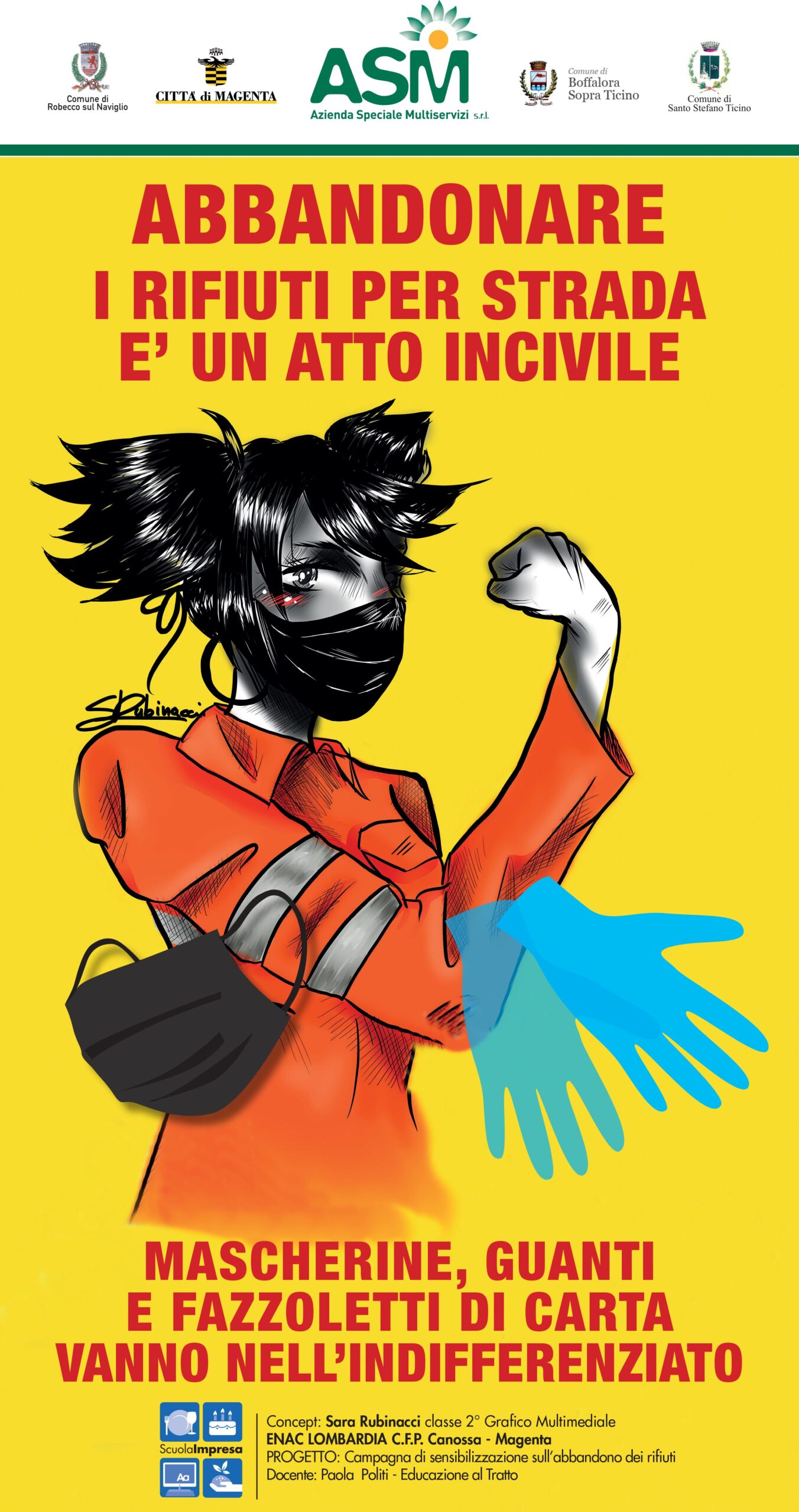 campagna abbandono mascherine asm 1