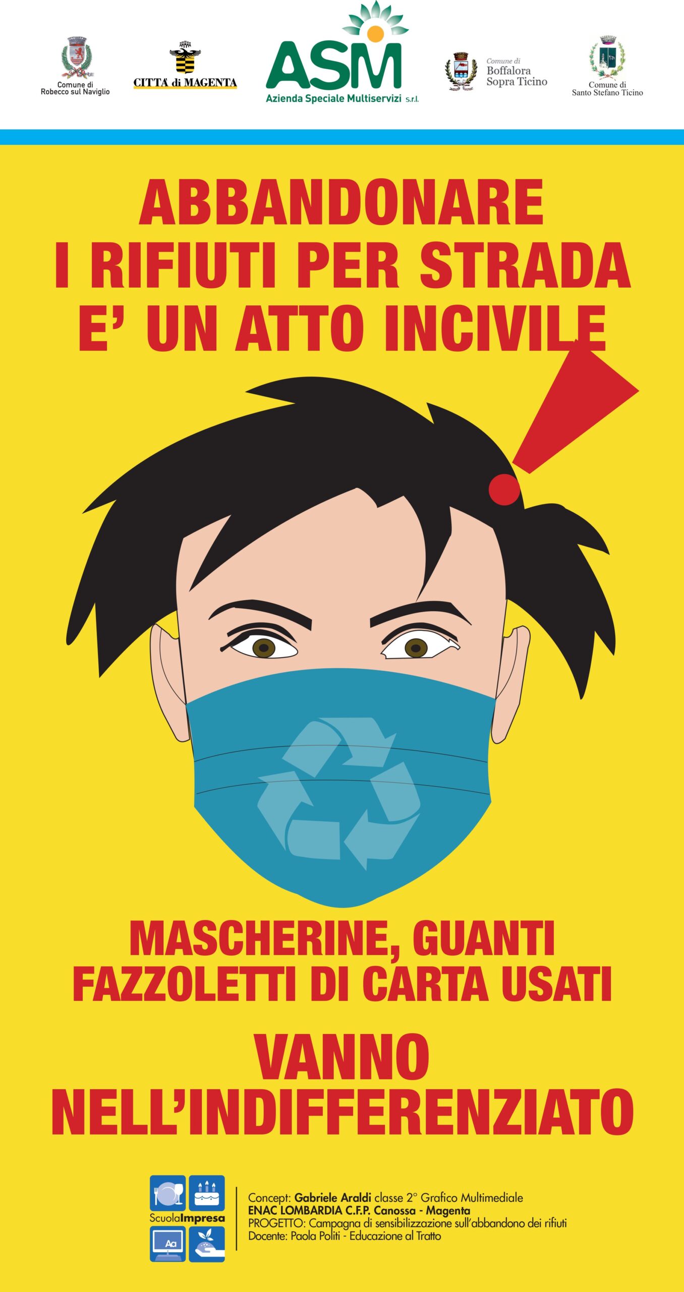 campagna abbandono mascherine asm 6