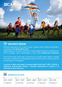 “Un’estate insieme”, partono i campus organizzati dal Gruppo Cap