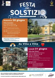 FESTA DEL SOLSTIZIO 2021 Villa Colombo – Villa Naj Oleari 20 e 21 giugno