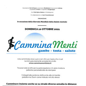 Giornata Mondiale della Salute Mentale, domenica 10 ottobre torna “Camminamenti”
