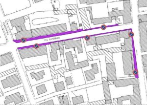 Riqualificazione e abbattimento delle barriere architettoniche in via Cattaneo