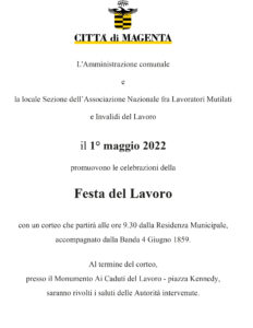 1° Maggio, le celebrazioni per la Festa del Lavoro