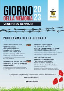GIORNO DELLA MEMORIA: IL PROGRAMMA DELLE INIZIATIVE DEL 27 GENNAIO E IL CALENDARIO CONDIVISO DEGLI EVENTI CORRELATI